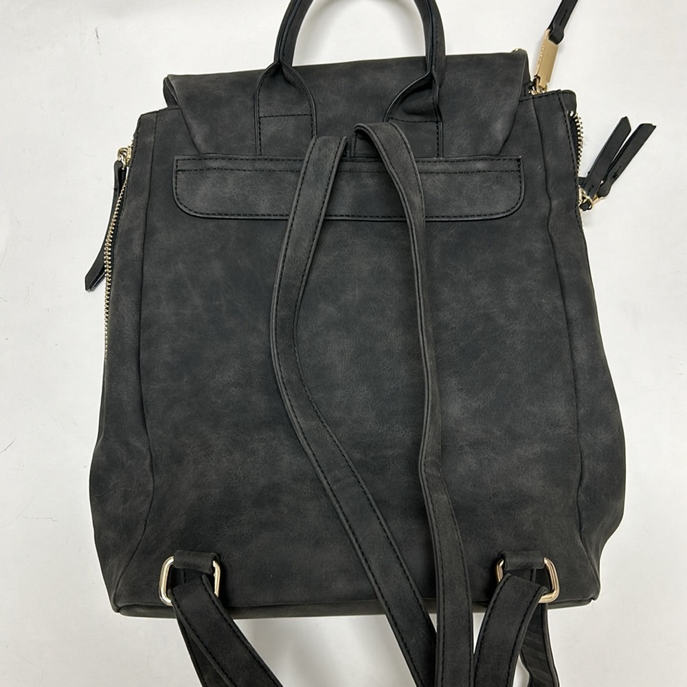 Target Grey Suede Backpack - Picture 3 of 5